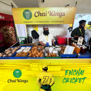 Chai Kings Food Stall inside Chepauk Stadium in Chennai during IPL 2026