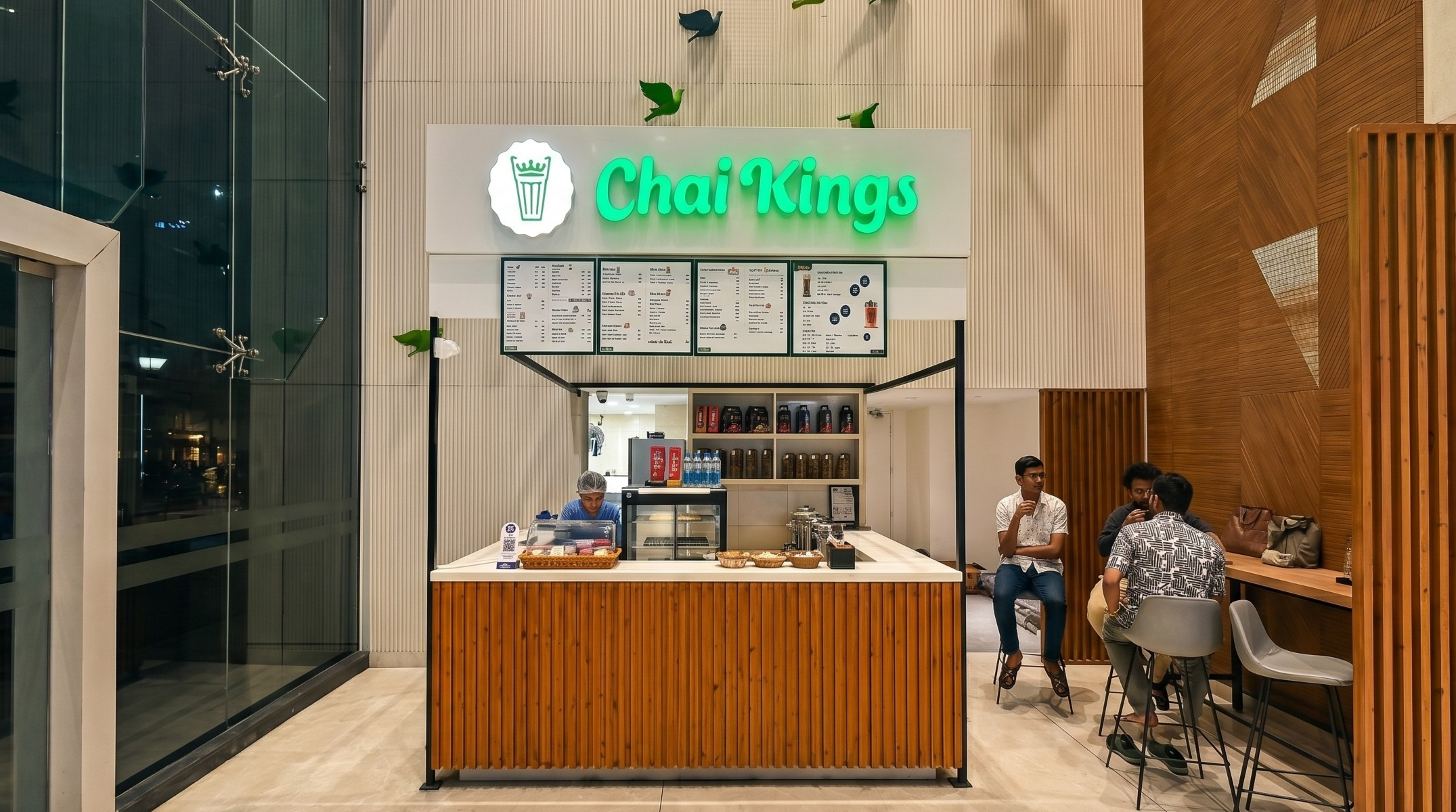 Customers Dining in the Chai Kings Mindspace outlet, Hyderabad