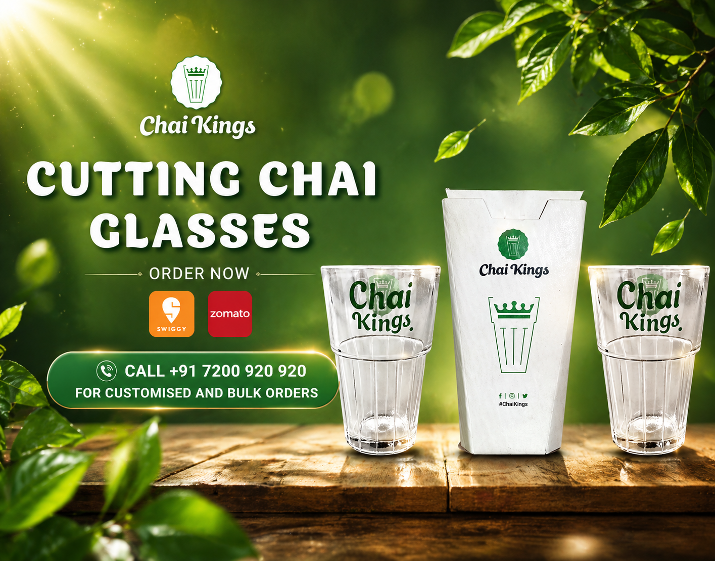 Cutting Chai Glass Gift Set by Chai Kings
