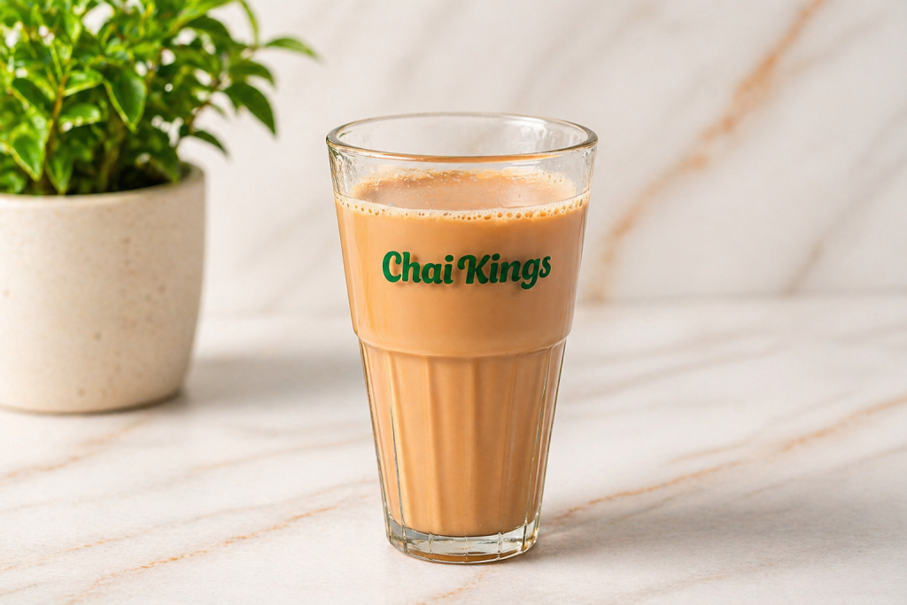 A cup of Dum Chai served at Chai Kings Ameerpet, Hyderabad