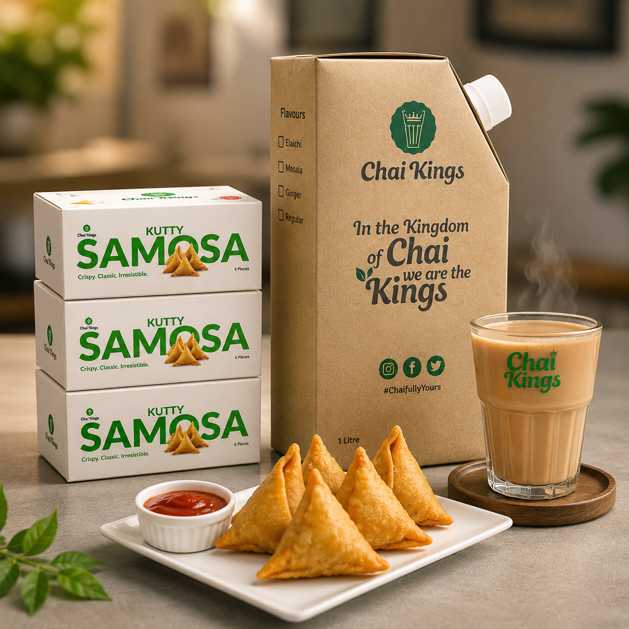 Chai Kings Kutty Samosa with Chai Flask Combo