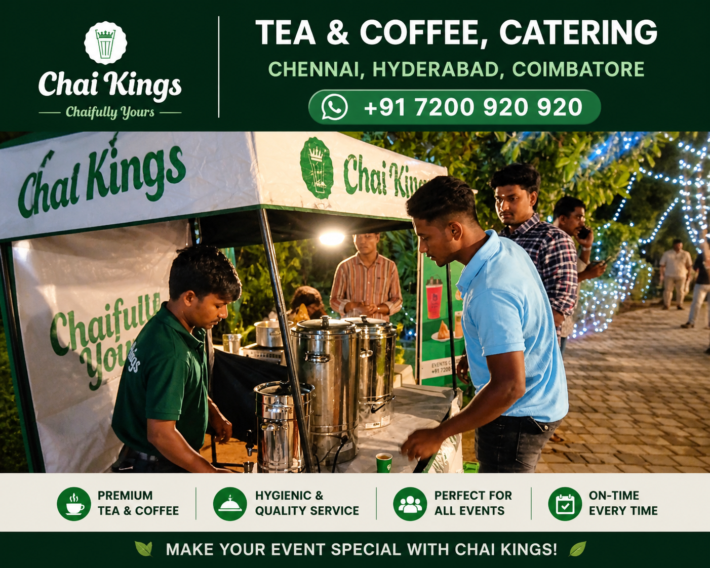 Chai Kings Tea and Coffee Catering at Events
