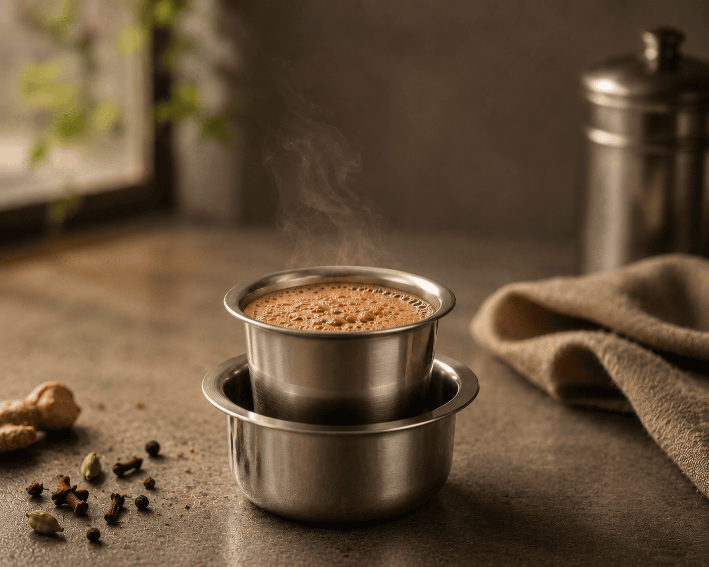Kutty Samosa paired with Chai Kings filter coffee