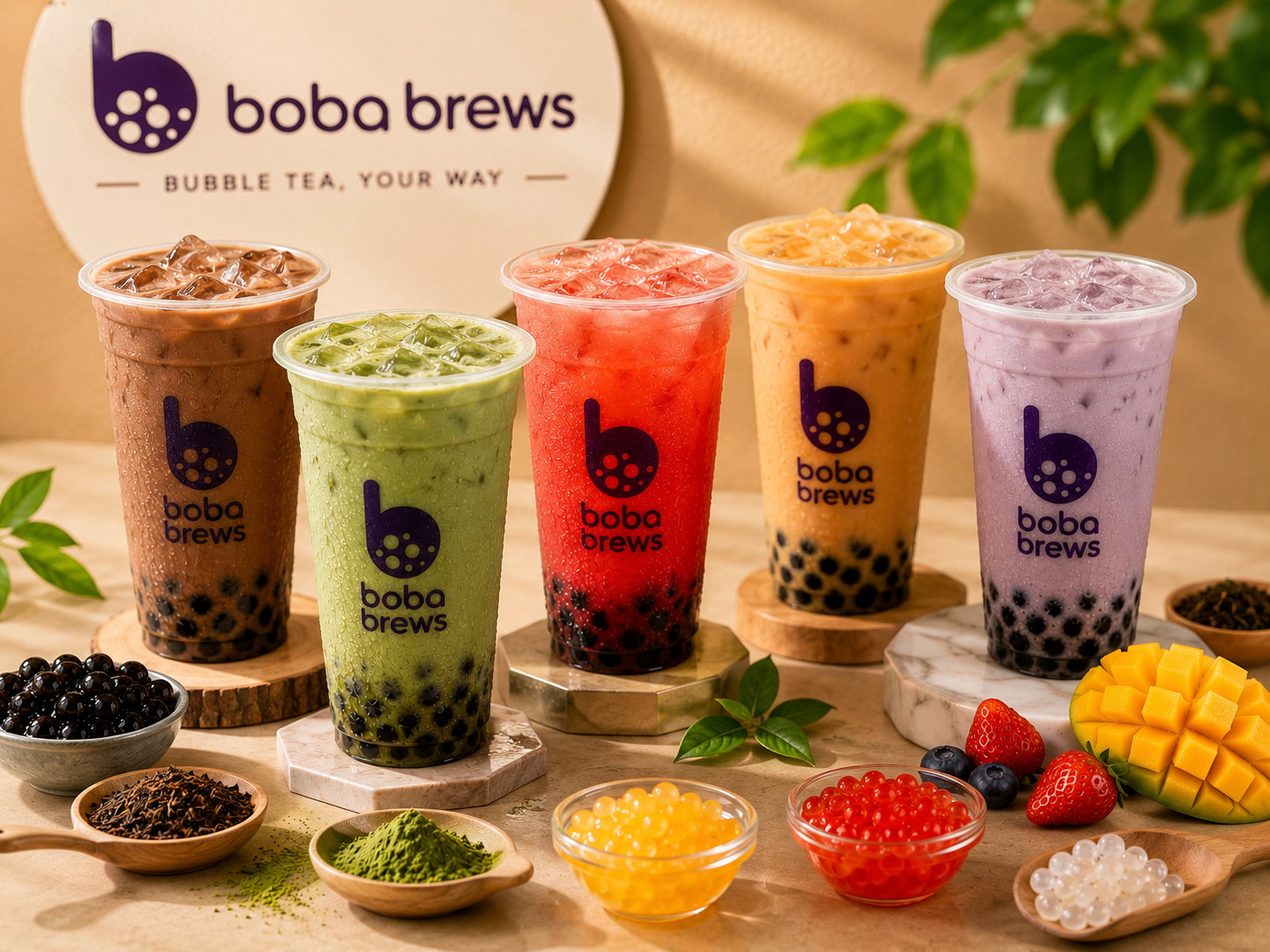 Boba Brews Bubble Tea lineup by Chai Kings