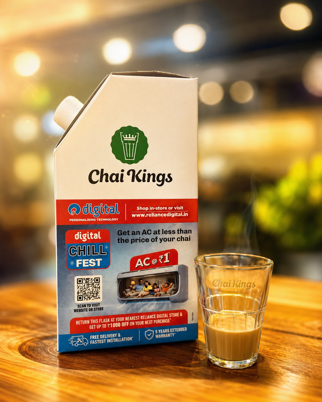 Chai Kings x Reliance Digital Chill Fest Flask with Masala Chai