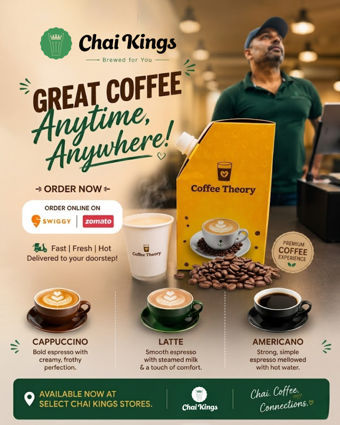 Coffee Theory by Chai Kings — Great Coffee Anytime Anywhere