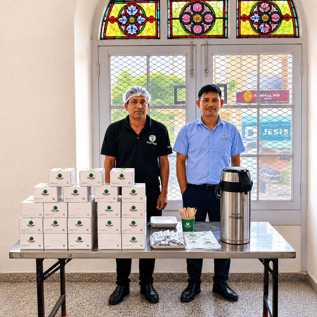 Live tea catering book event Chennai — Chai Kings live counter at a book launch, Higginbothams, Chennai