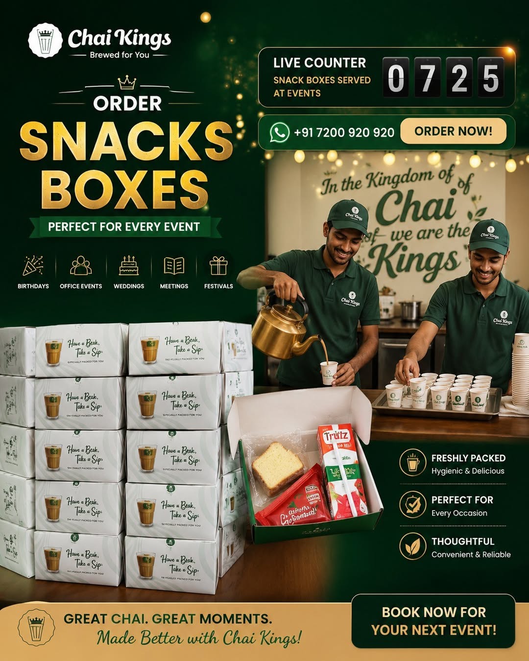 Chai Kings corporate snack boxes
