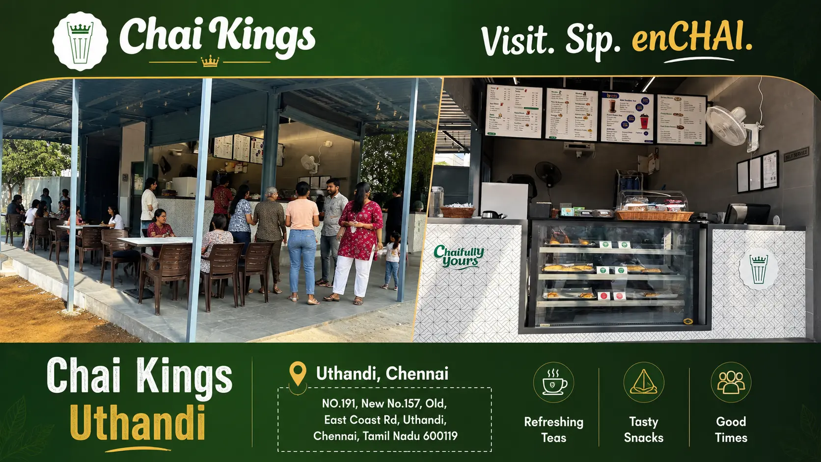 Best Tea Shops in ECR Chennai — Chai Kings tea shop at Uthandi, ECR