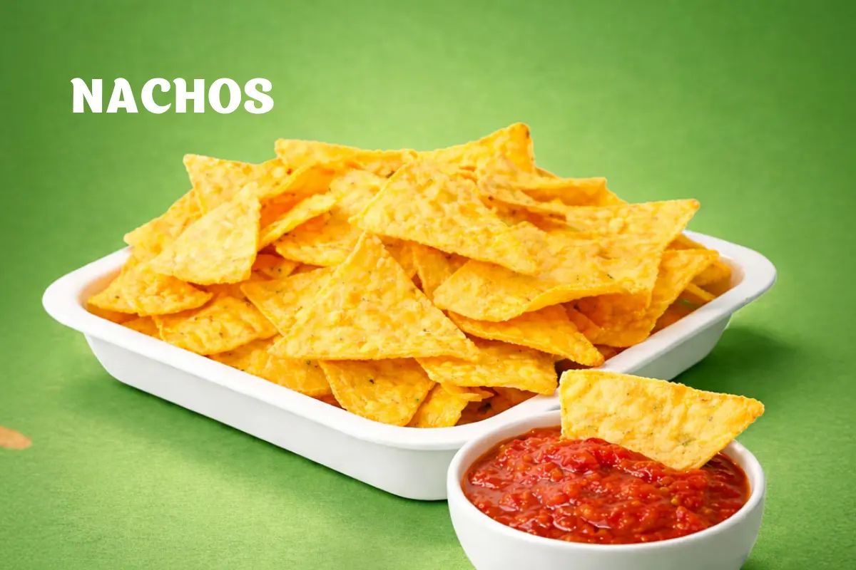 Chai Kings crispy tortilla nachos with salsa dip