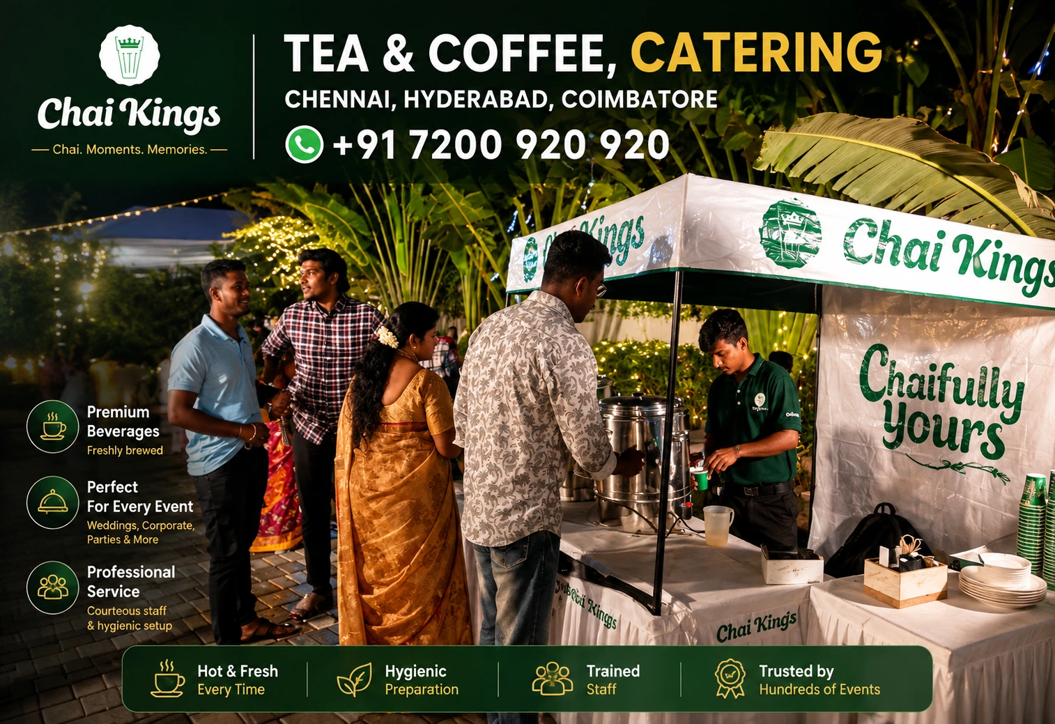 Book a Live Tea Counter for Wedding — Chai Kings tea and coffee catering