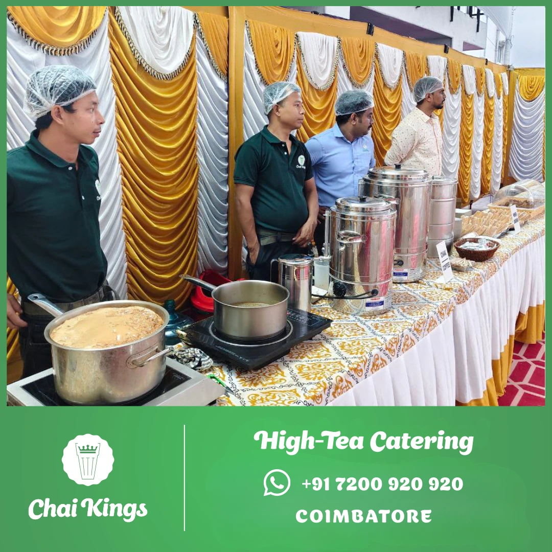 Chai Kings wedding high-tea catering served to guests at a Coimbatore wedding