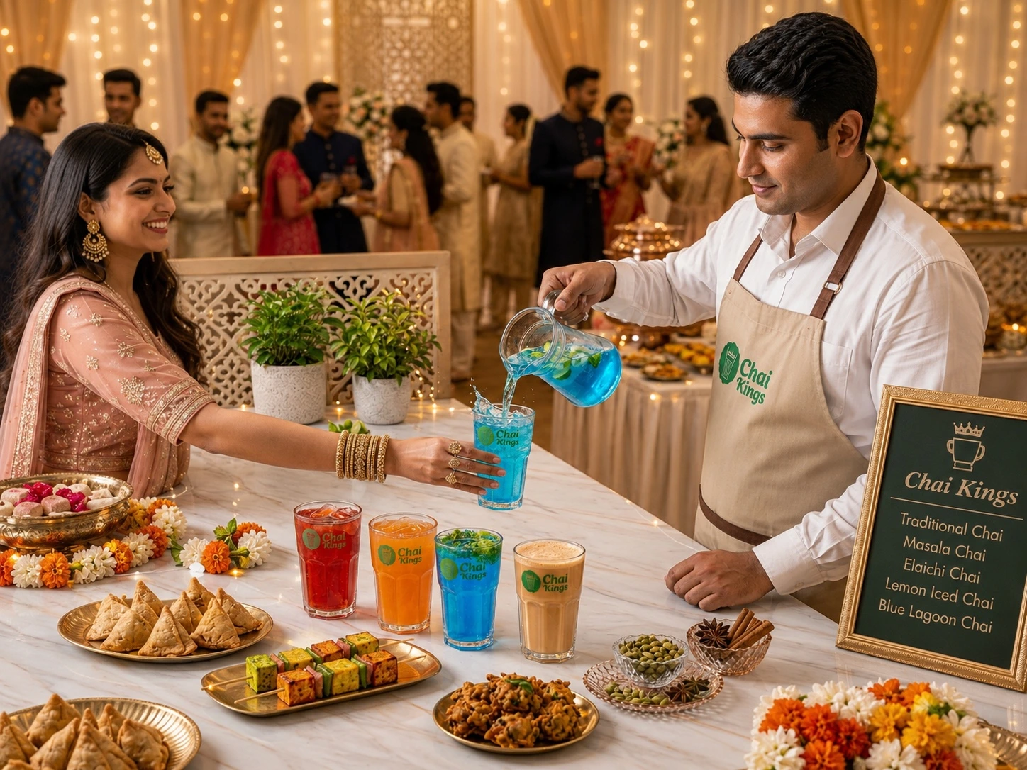 Chai Kings cold beverages including mojitos, iced teas, and cold coffee