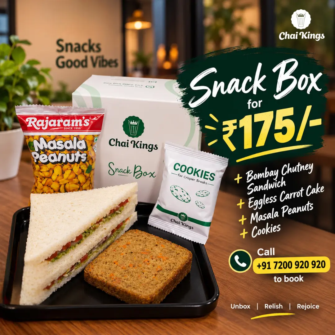 Chai Kings ₹175 Premium Event Snack Box in Chennai