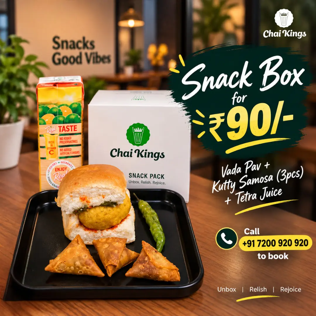 Chai Kings ₹90 Vada Pav Corporate Snack Box in Chennai