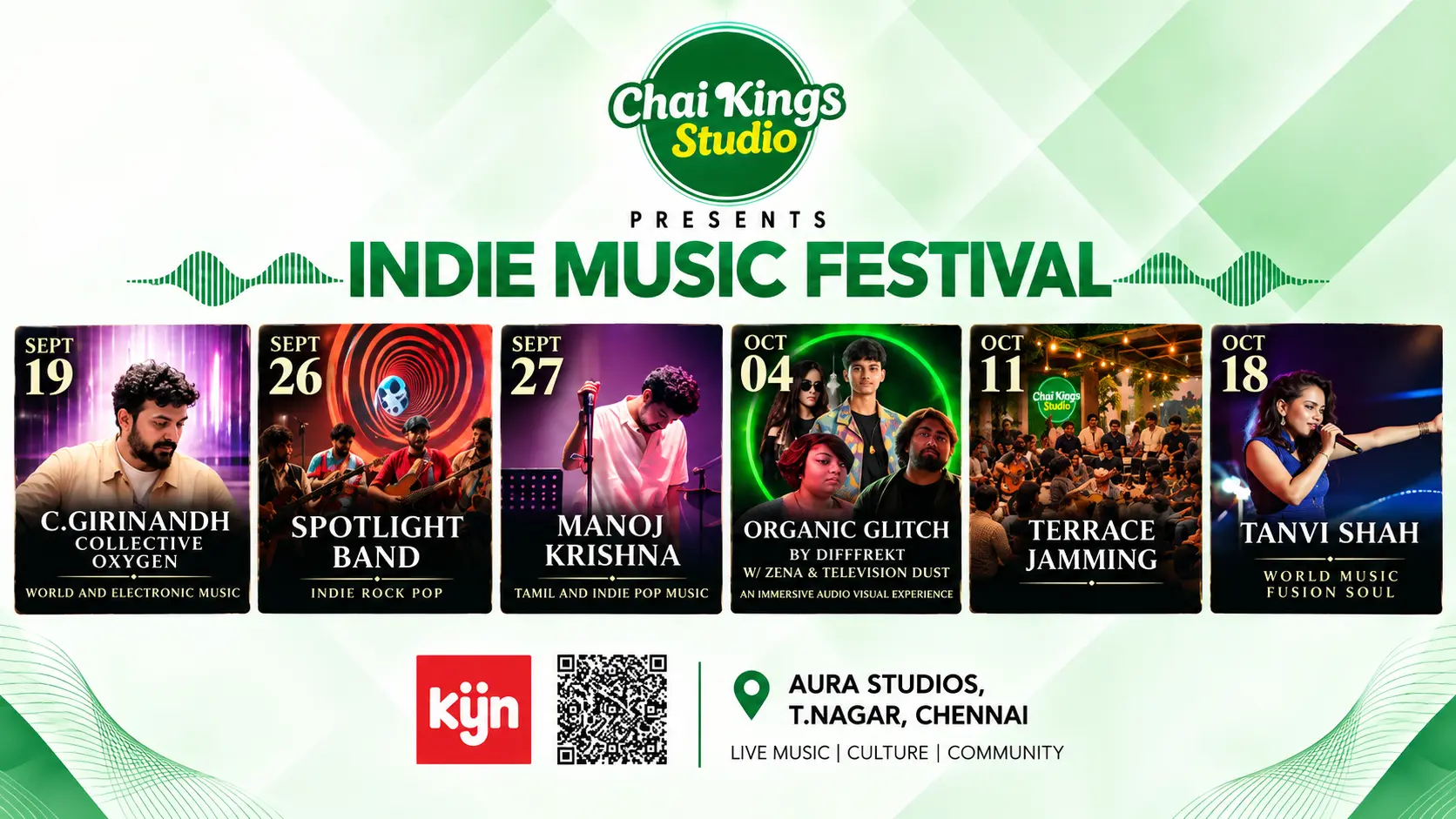 Chai Kings Studio Indie Music Festival Chennai 2026 poster