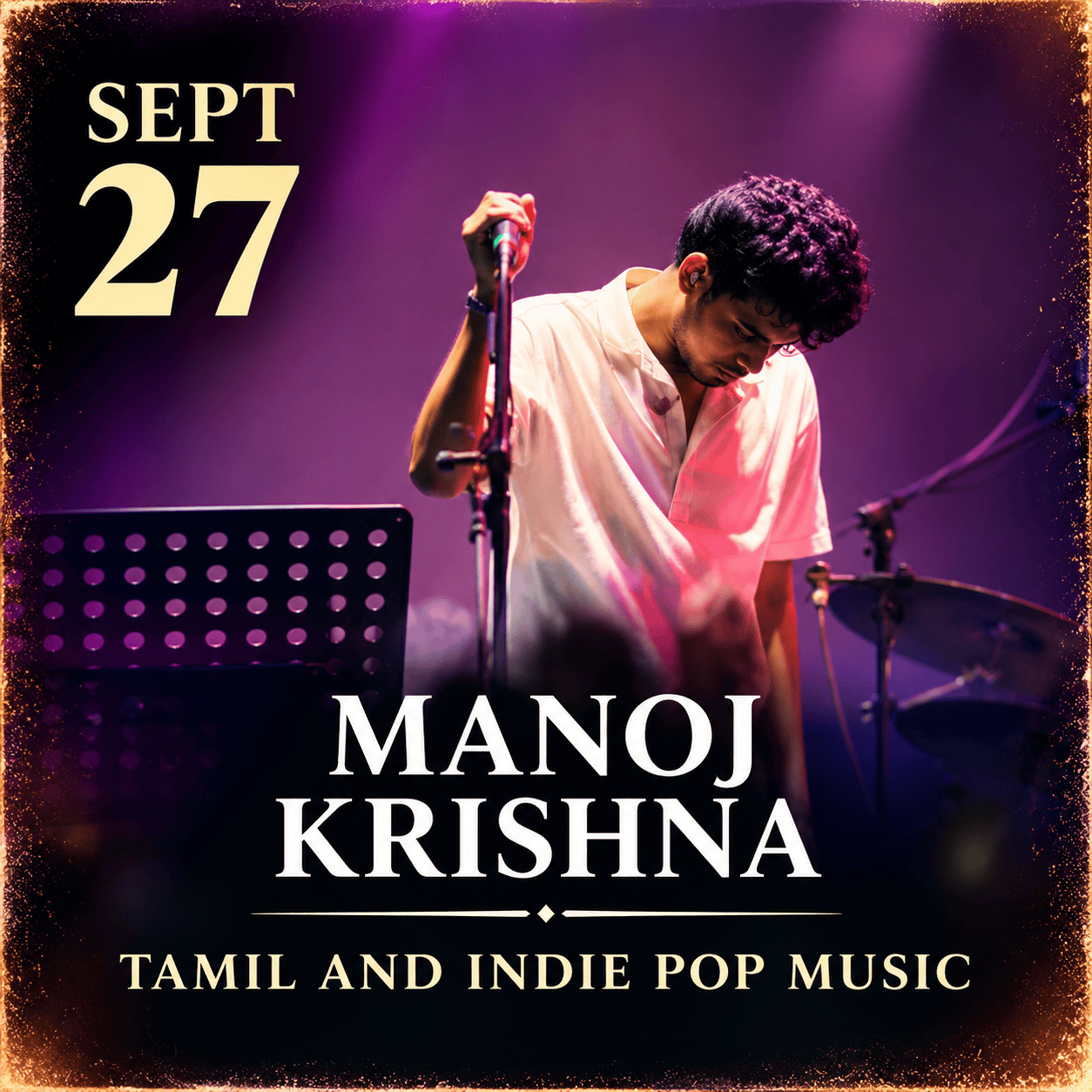 Manoj Krishna performing at Chai Kings Studio