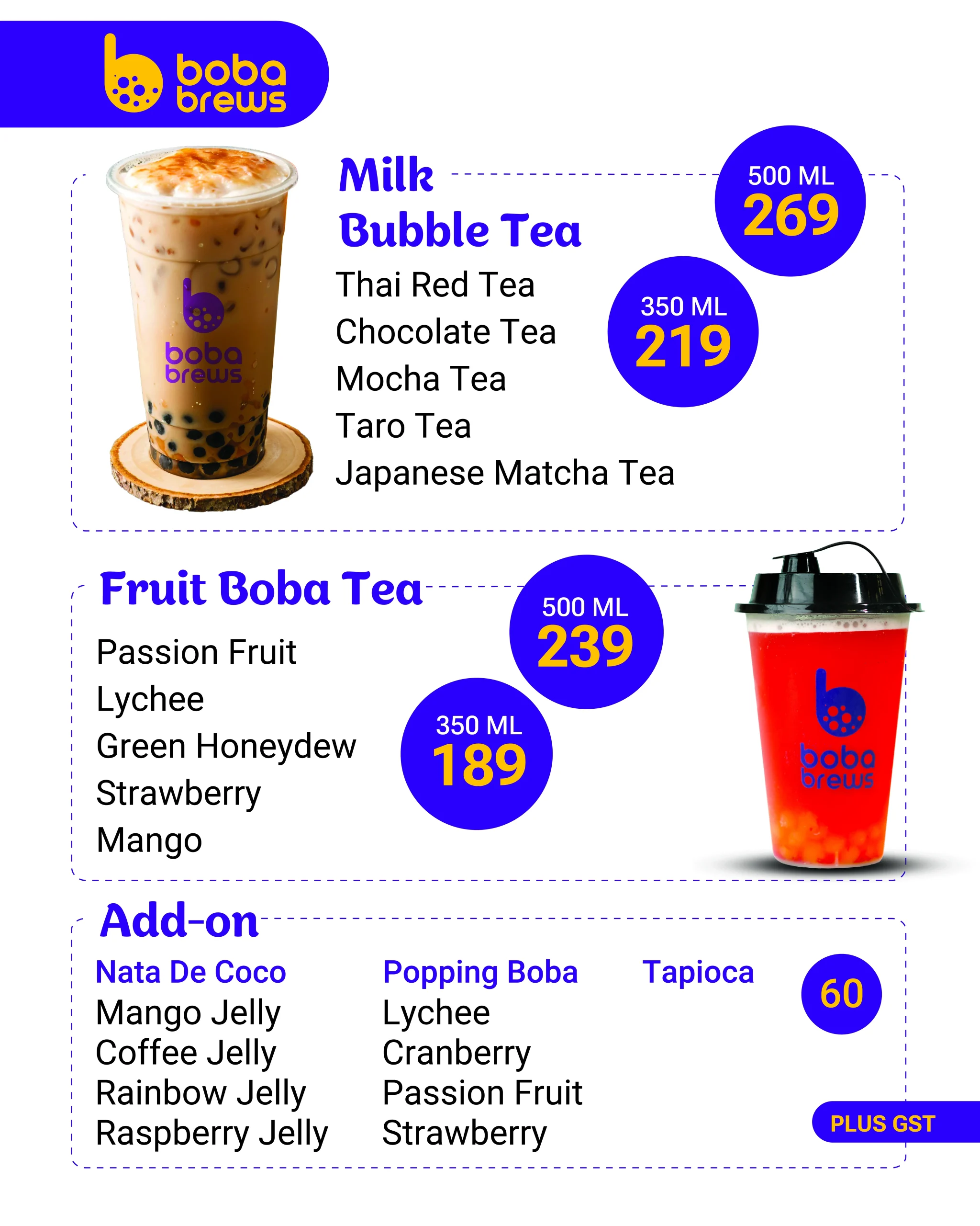 Chai Kings Bommanahalli Menu – Boba Brews Bubble Tea