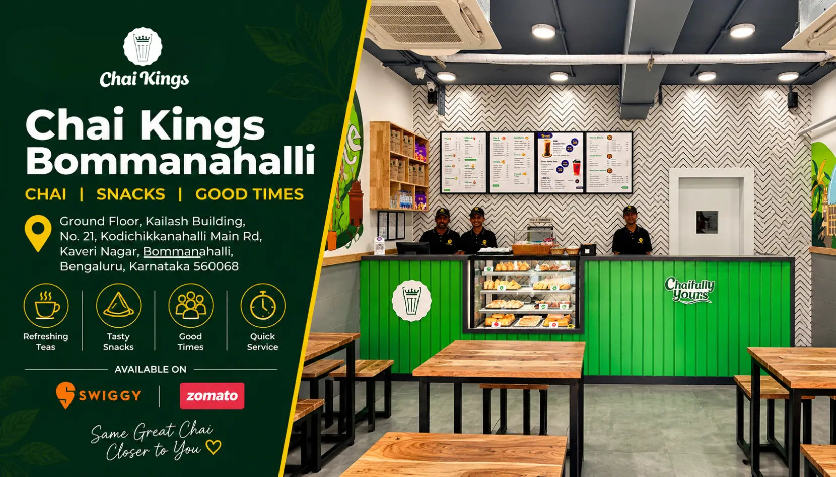 Chai Kings Bommanahalli tea shop, Kodichikkanahalli Main Road, Bengaluru