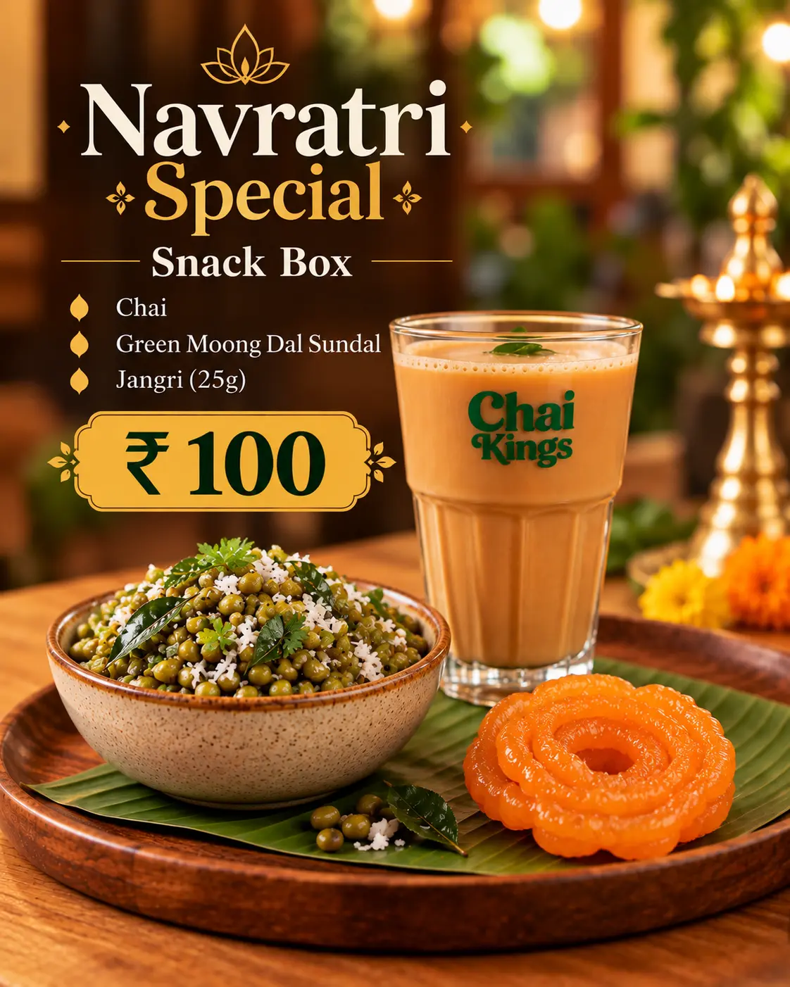 Chai Kings Chai, Sundal & Jangiri Box — Navratri snack combo in Chennai