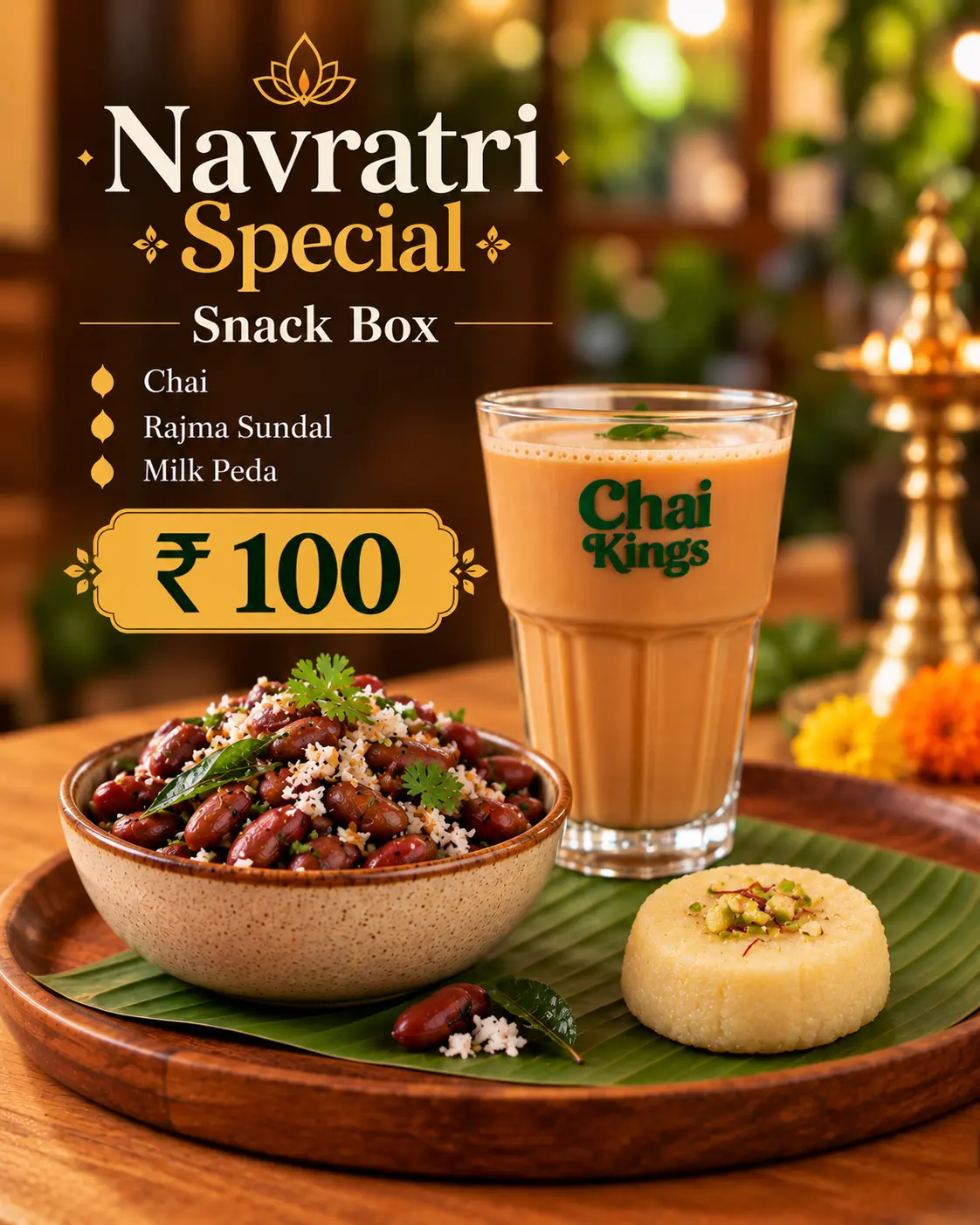 Chai Kings Chai, Sundal & Peda Box — Navratri snack combo in Chennai