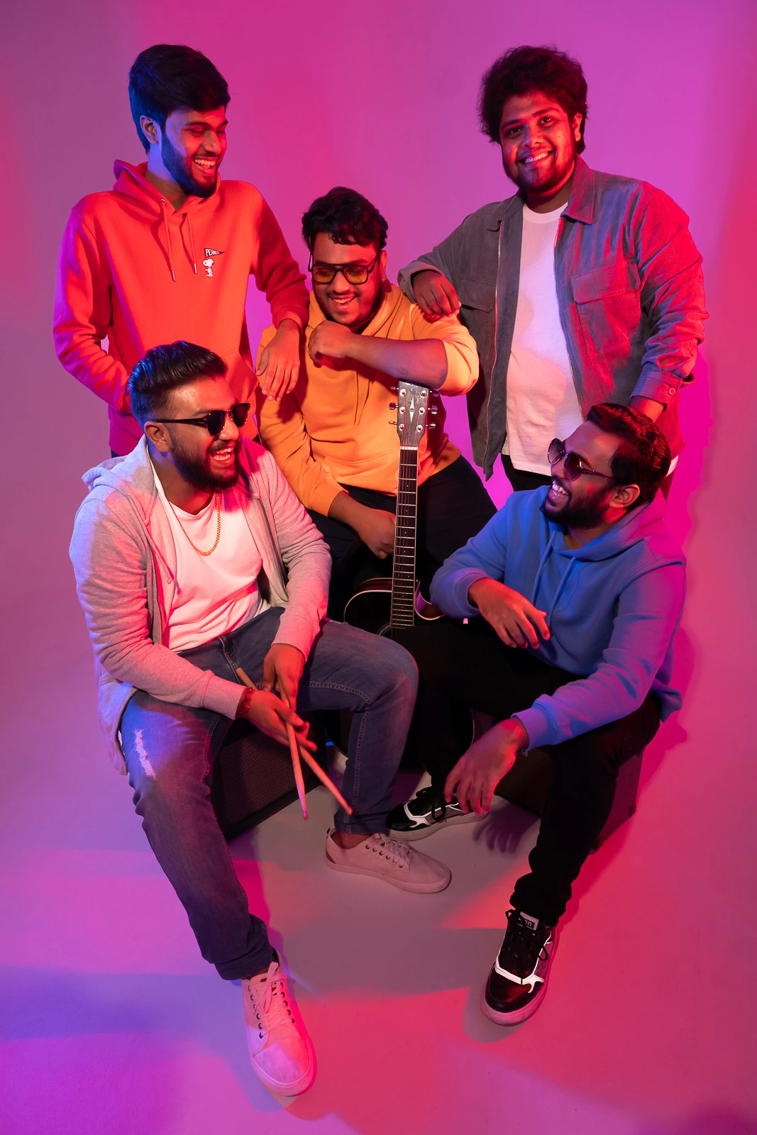 Spotlight The Band members together at Aura Studios, Chennai