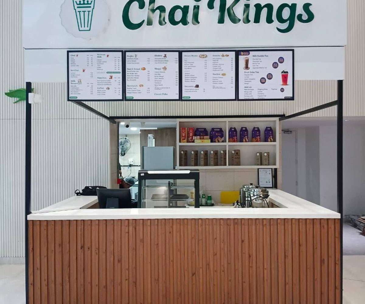 Chai kings store front in Mindspace, Hyderabad